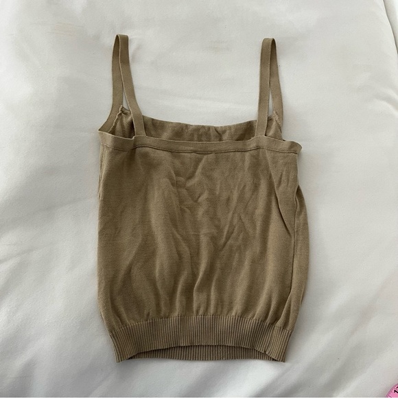 Valentino cotton cropped tank top tan 42 - Picture 2 of 13